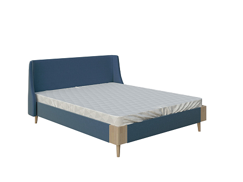 Кровать в стиле минимализм Lagom Side Soft - Оригинальная кровать в обивке из мебельной ткани.